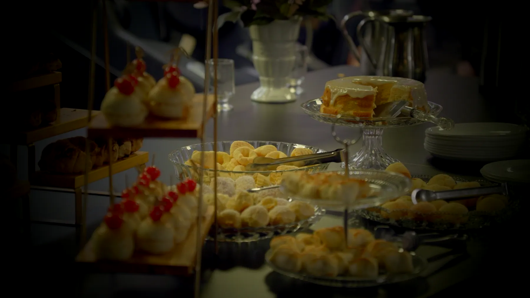 Doces e salgados do coffee break