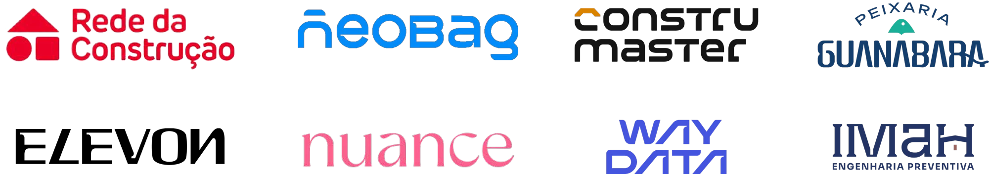 Rede da Construção, Neobag, Construmaster, Guanabara, Elevon, Nuance, Way Data, IMAH